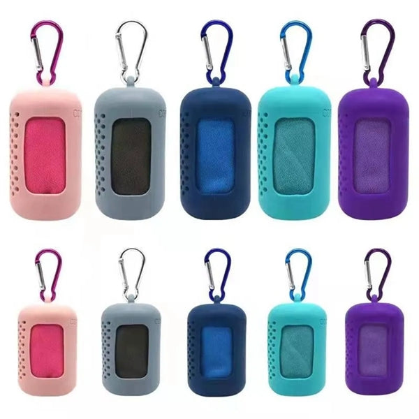 Quick Drying Cooling Towel With Silicone Case