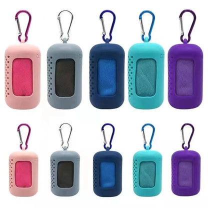 Quick Drying Cooling Towel With Silicone Case