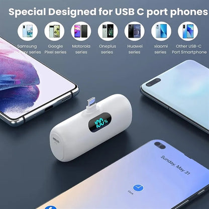 5000mAh LCD Display Mini Power Bank