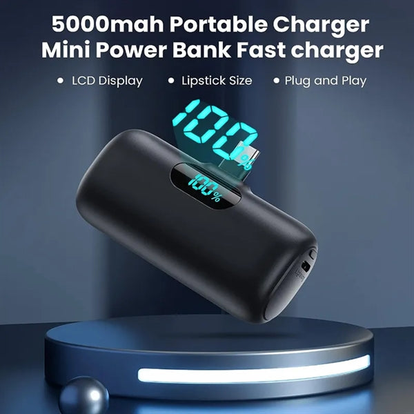 5000mAh LCD Display Mini Power Bank
