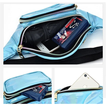 Holographic Fanny Pack Multi-Pockets