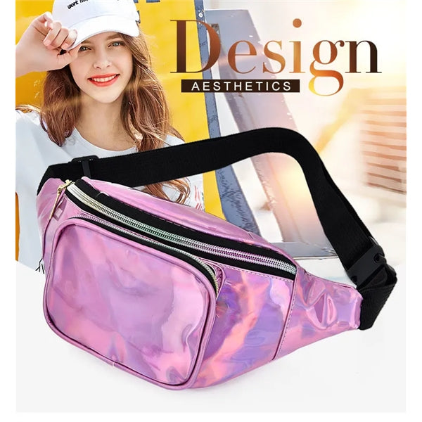 Holographic Fanny Pack Multi-Pockets