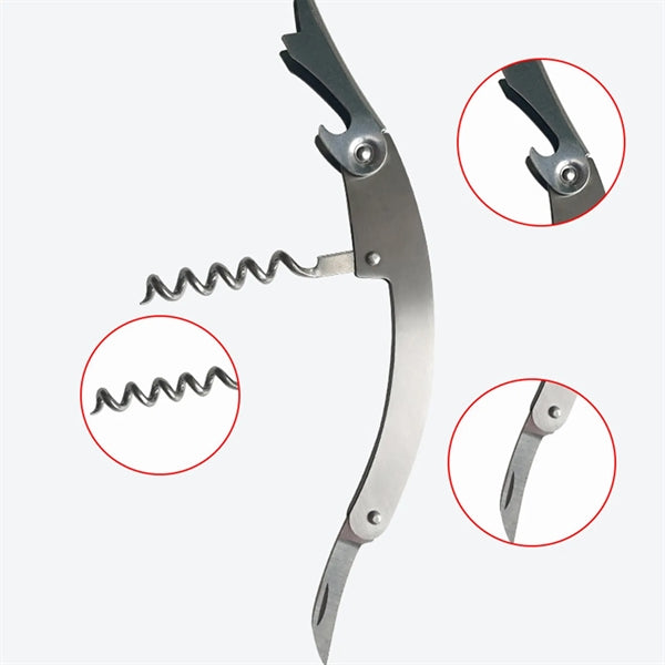 Stainless Steel Corkscrew Bottle Opener