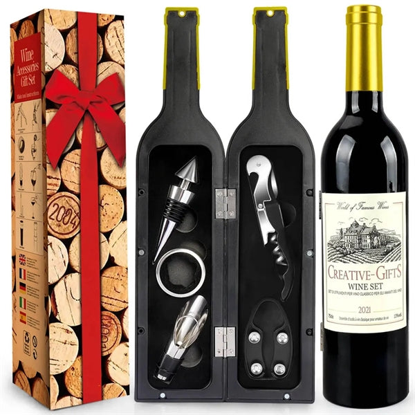 Wine Bottle Accessories Gift Set Opener Kit