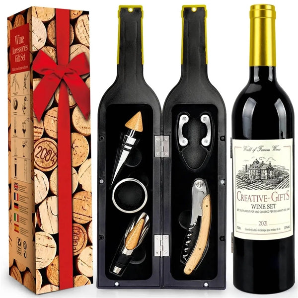 Wine Bottle Accessories Gift Set Opener Kit