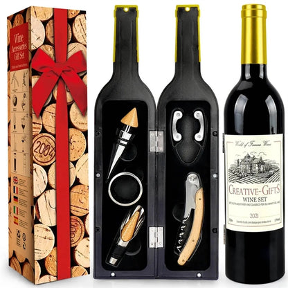 Wine Bottle Accessories Gift Set Opener Kit
