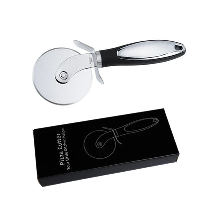 Stainless Steel Pizza Wheel Cutter and Server Set
