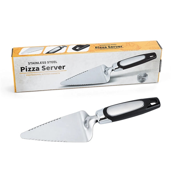 Stainless Steel Pizza Wheel Cutter and Server Set