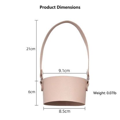 Leather Tumbler Carrier Holder Sleeve with Carrying Handle