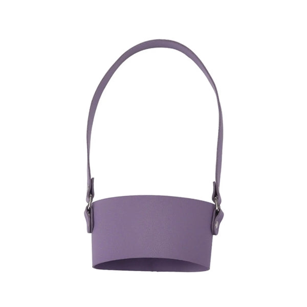 Leather Tumbler Carrier Holder Sleeve with Carrying Handle