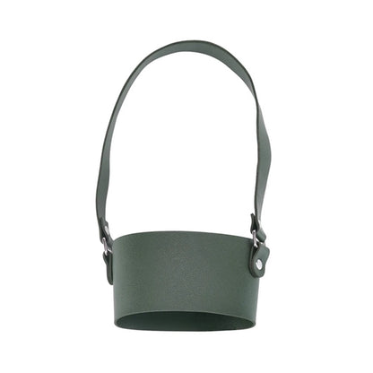 Leather Tumbler Carrier Holder Sleeve with Carrying Handle