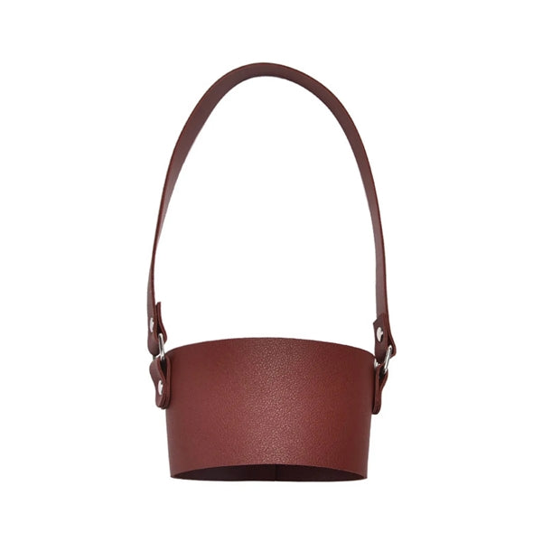 Leather Tumbler Carrier Holder Sleeve with Carrying Handle