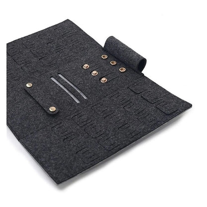 Portable Rollable Felt Jewelry Bag