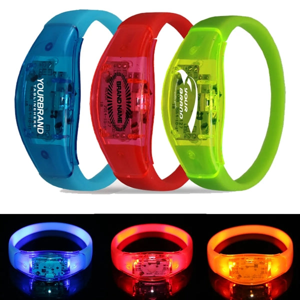 Promotional Sound Activated Bracelets Bangle LED Wristbands