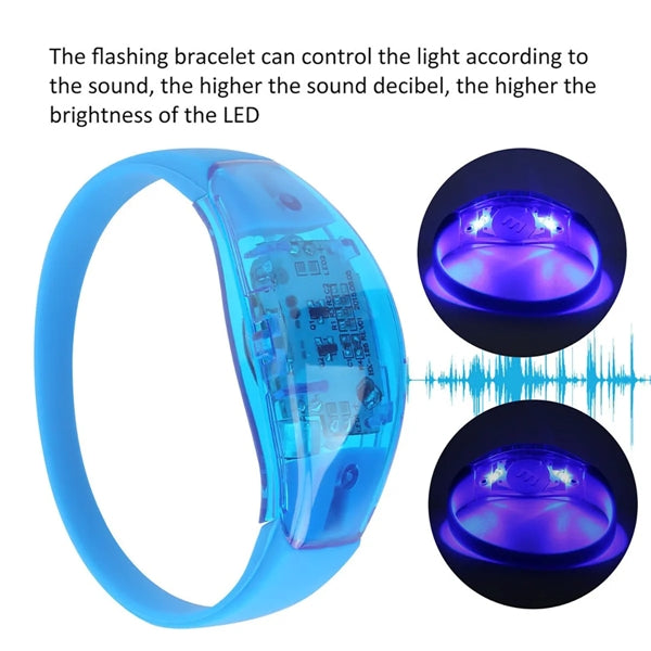 Promotional Sound Activated Bracelets Bangle LED Wristbands