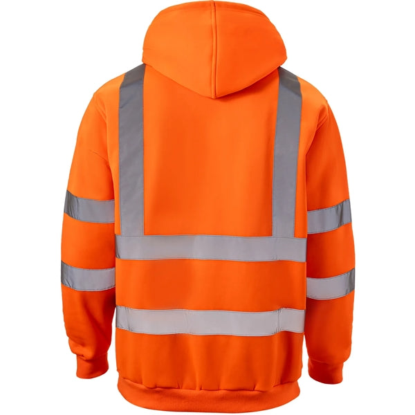 Class 3 High Vis Reflective Safety Workwear Hoodie Pullover