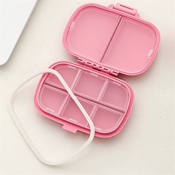 Portable Pocket Wheat Straw Shell Pill Storage Cases Box