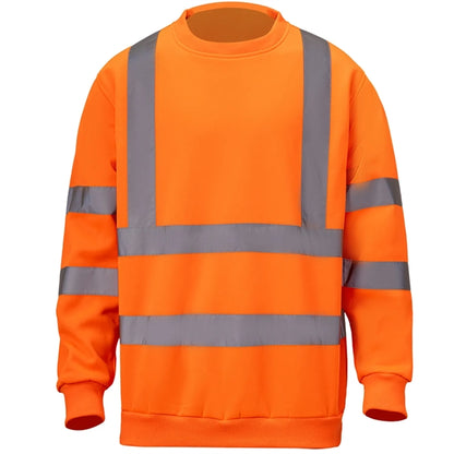 Class 3 Hi Vis 2" Reflective Tape Safety Sweatshirt