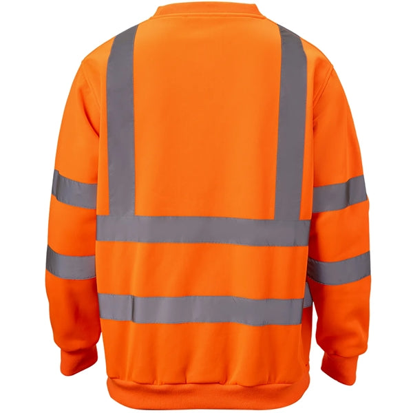 Class 3 Hi Vis 2" Reflective Tape Safety Sweatshirt
