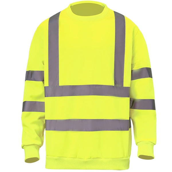 Class 3 Hi Vis 2" Reflective Tape Safety Sweatshirt