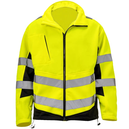 Premium Hi Vis Reflective Tape Safety Full Zip Jacket