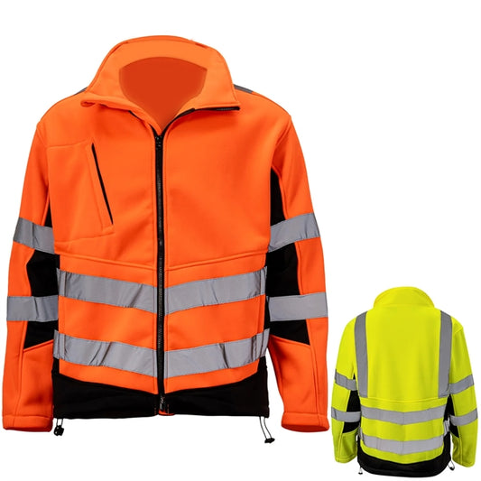 Premium Hi Vis Reflective Tape Safety Full Zip Jacket