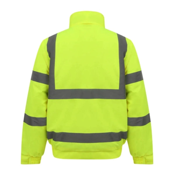 Hi Viz Class 3 Waterproof Reflective Safety Bomber Jacket