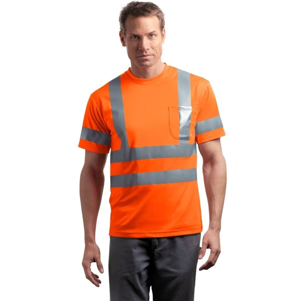 Hi-Viz Class 3 Reflective Tape Safety Workwear Shirt Pocket