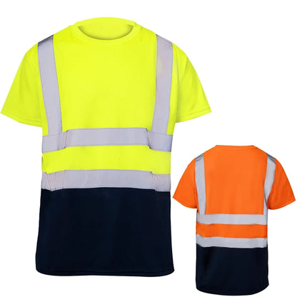 High Vis Class 2 Color Block Reflective Tape Safety T-Shirt