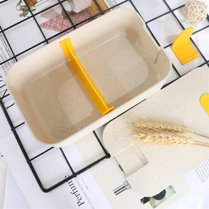 Wheat Straw Lunch Set With Phone Holder