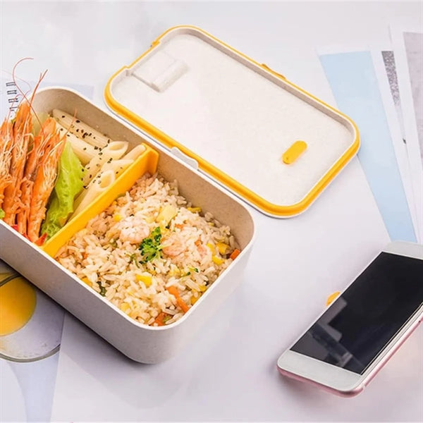 Wheat Straw Lunch Set With Phone Holder