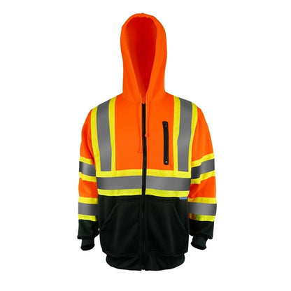 PREMIUM HI VIZ COLOR BLOCK SAFETY QUARTER ZIP WITH POCKET