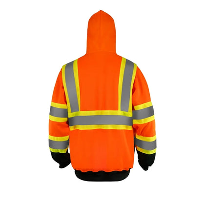 PREMIUM HI VIZ COLOR BLOCK SAFETY QUARTER ZIP WITH POCKET