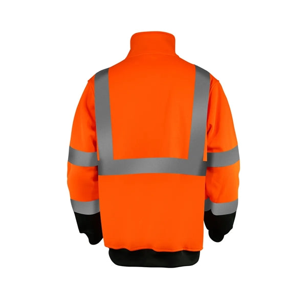 PREMIUM HI VIZ COLOR BLOCK SAFETY QUARTER ZIP WITH POCKET