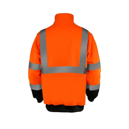 PREMIUM HI VIZ COLOR BLOCK SAFETY QUARTER ZIP WITH POCKET