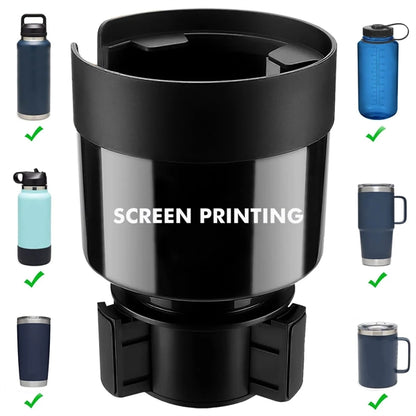 Car Cup Holder Expander Organizer with Adjustable Bas