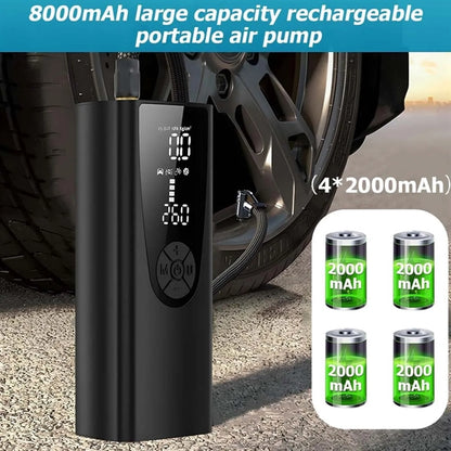 6000mAh Electric Portable Air Pump Tire Inflator Compressor