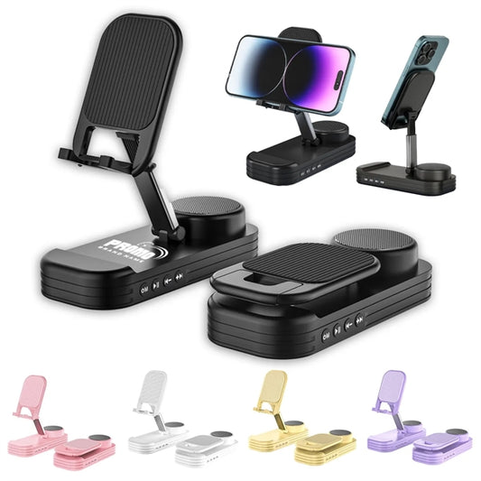 2 In 1 Folding Lifting Phone Stand Desktop Speaker 1800mAh