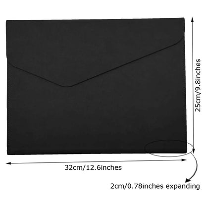 PU Leather A4 File Document Folder Portfolio with lanyard