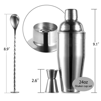 Stainless Steel Cocktail Shaker Bar Set