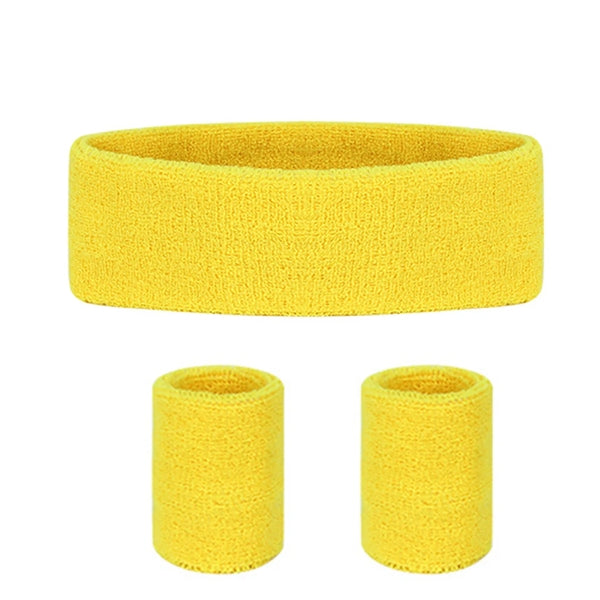 Headband Wristband Set for Working Out