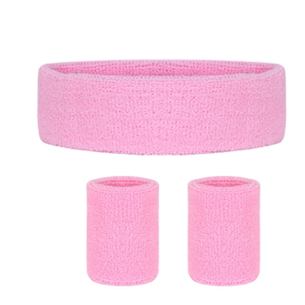 Headband Wristband Set for Working Out