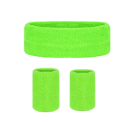 Headband Wristband Set for Working Out