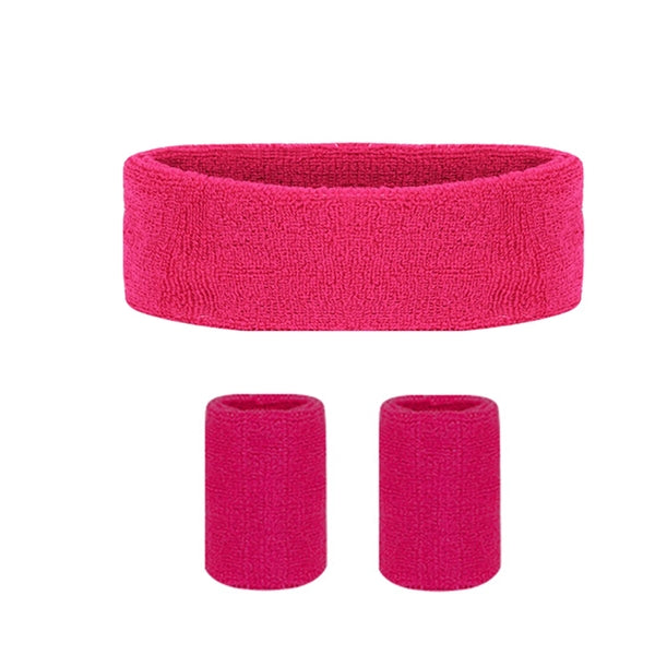Headband Wristband Set for Working Out
