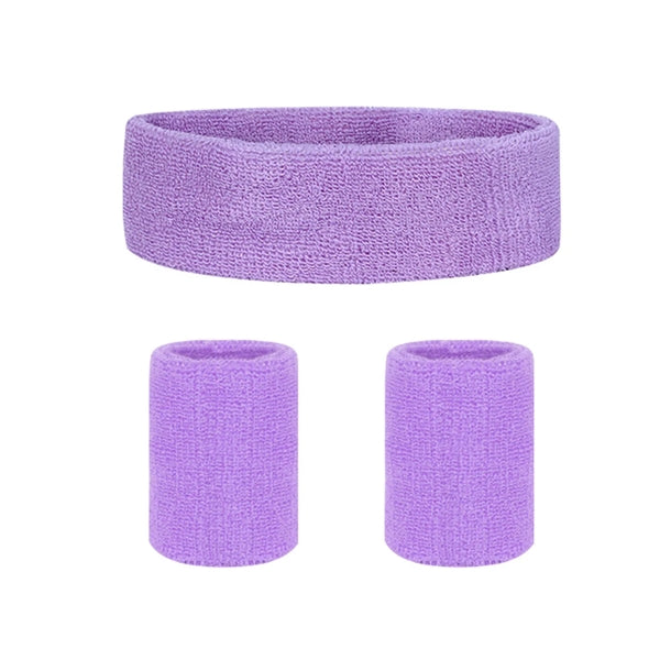 Headband Wristband Set for Working Out