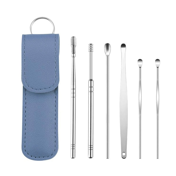 Earwax Cleaning Tool 6-Piece Set With PU Leather Case
