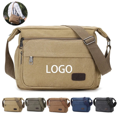 Canvas Crossbody Messenger Bag