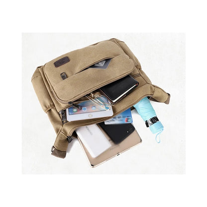 Canvas Crossbody Messenger Bag