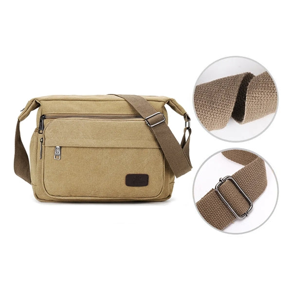 Canvas Crossbody Messenger Bag