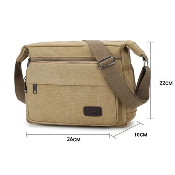 Canvas Crossbody Messenger Bag